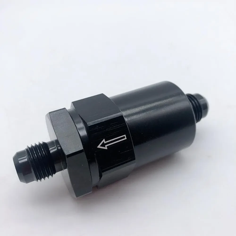 High-Flow AN6 Gasoline Filter Connector – CNC Aluminum Auto Part