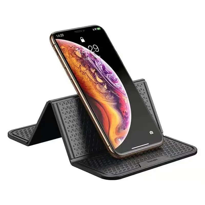 Flexible Silicone Car Phone Stand Mat – Washable Non-Slip Dashboard Holder