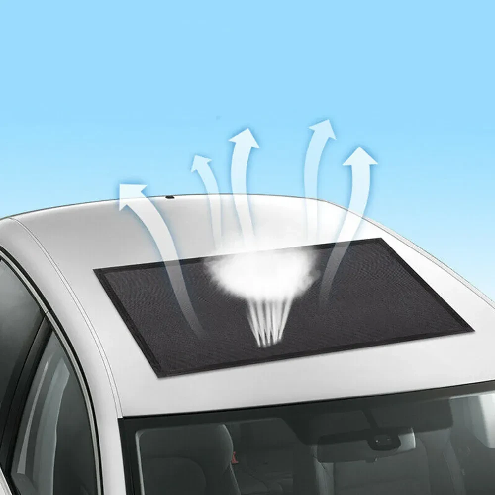 Magnetic Skylight Sunshade for Cars – Silver Coating, 95×55 cm