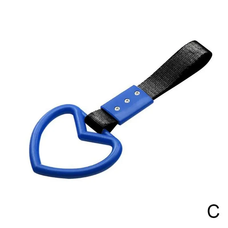 Heart-Shaped Car Warning Ring – Nylon Braid Decorative Safety Pull
