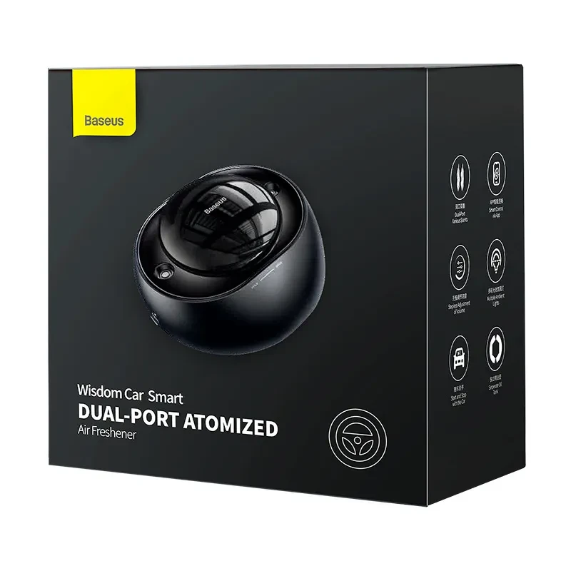 Smart Car Air Purifier with Adjustable Dual Fragrance Diffuser