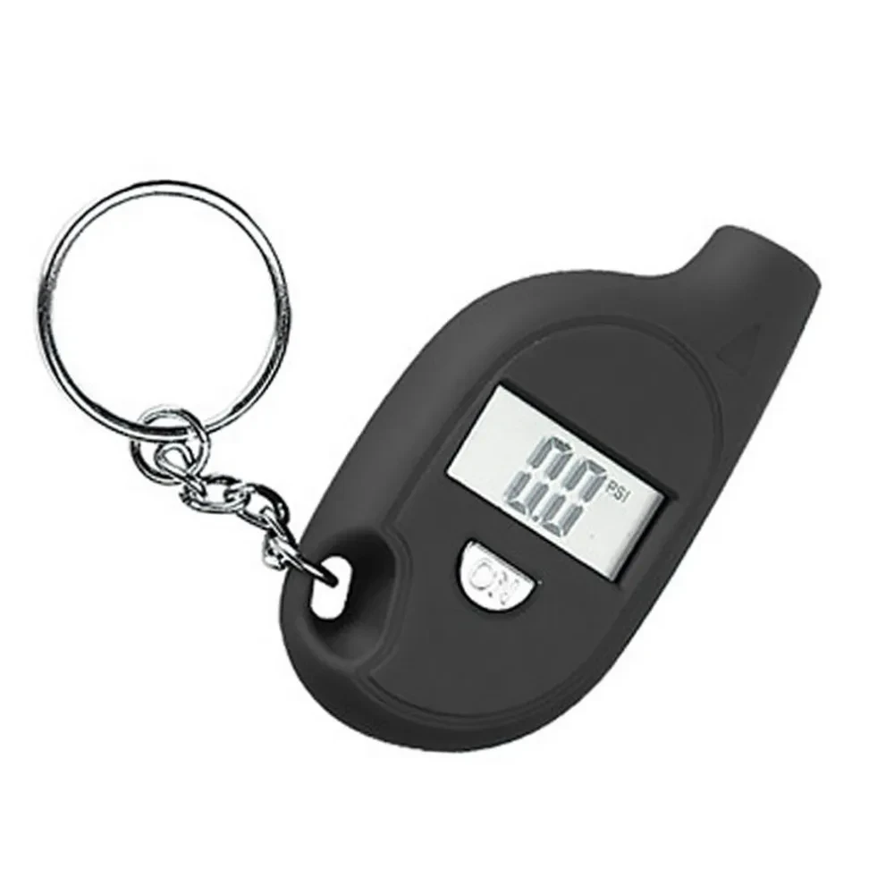Compact Digital Keychain Tire Gauge with High-Precision LCD Reading