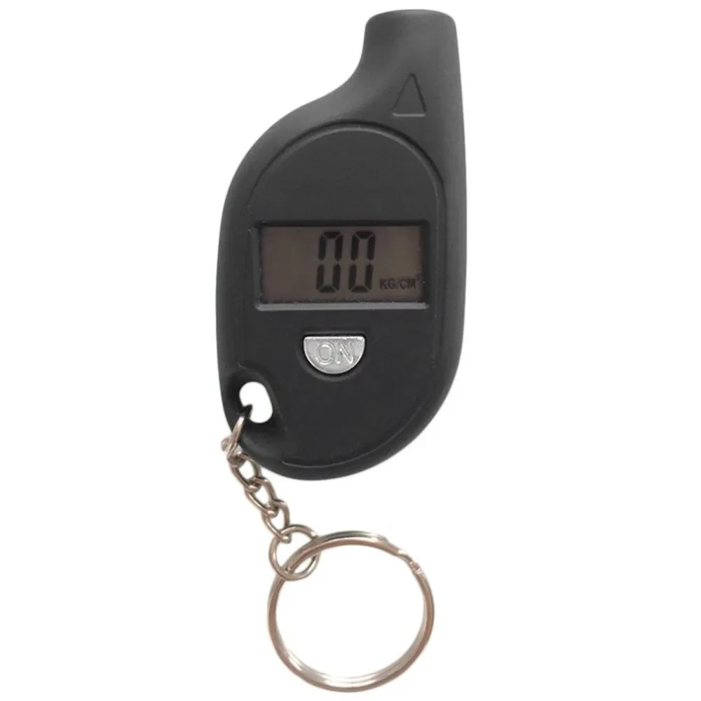 Compact Digital Keychain Tire Gauge with High-Precision LCD Reading