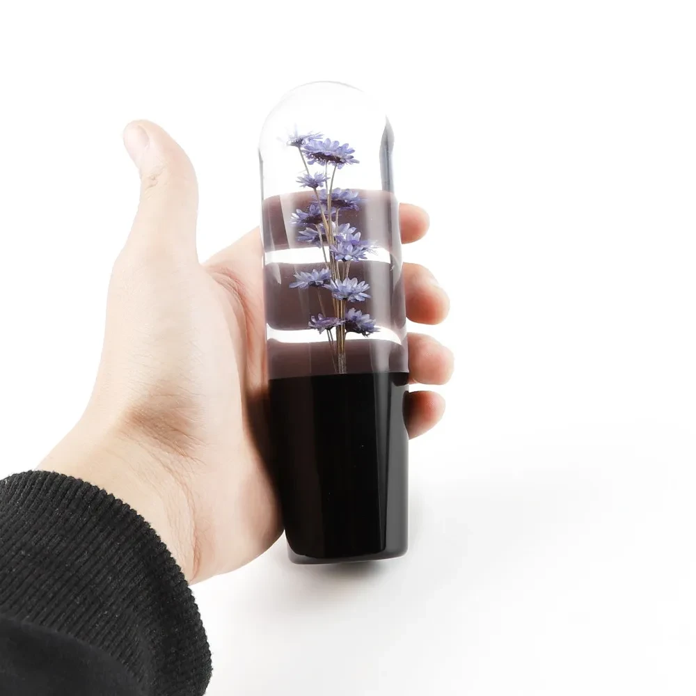 JDM Crystal Gear Shift Knob with Multi-Color Flower Design