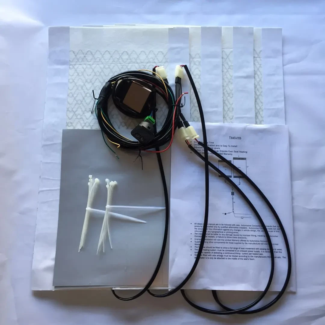 Universal Carbon Fiber Heated Seat Pad with Dual Touch Display