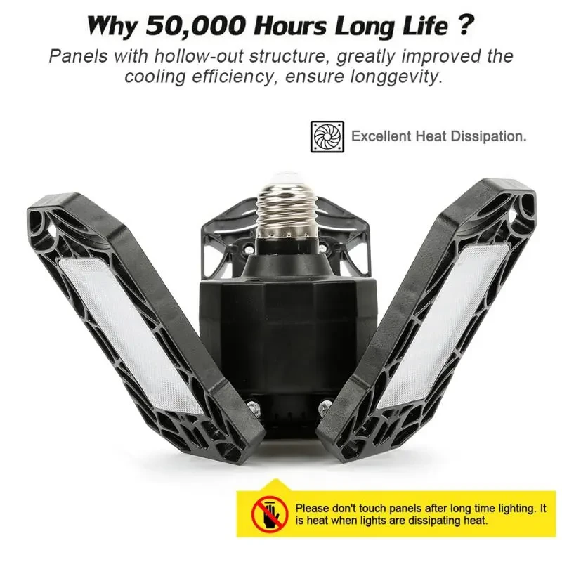 360° Adjustable LED Garage Light 60W Super Bright Workshop Lamp