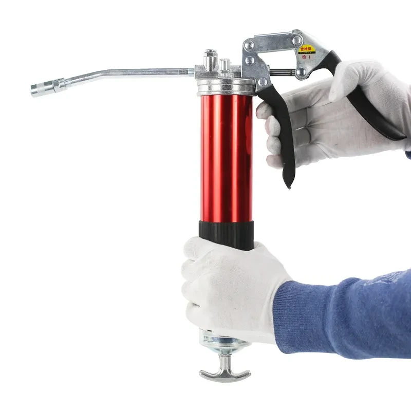 Heavy-Duty Manual Grease Gun 600CC Single Lever Metal Tool