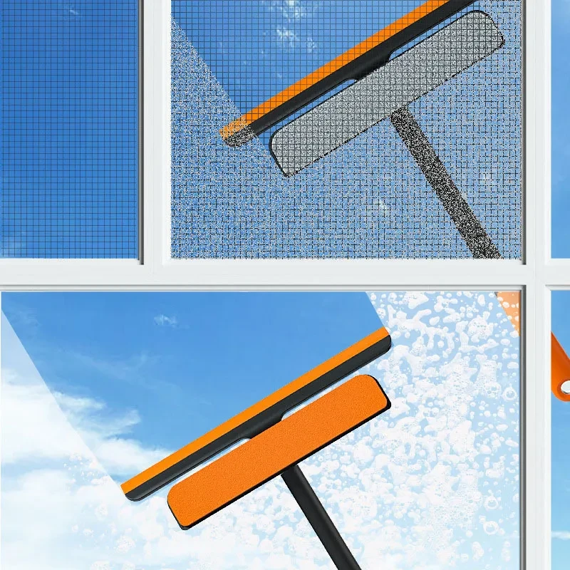 3-in-1 Manual Window Cleaner with Scraper, Wiper & Brush