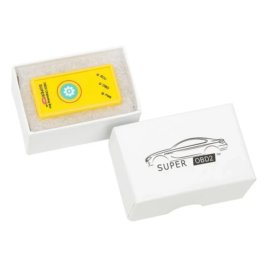 Yellow Gasoline Car Chip Tuning Box Plug & Drive with Switch