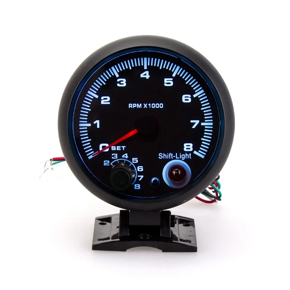 Universal Blue LED Car Tachometer – High-Accuracy RPM Gauge 12V