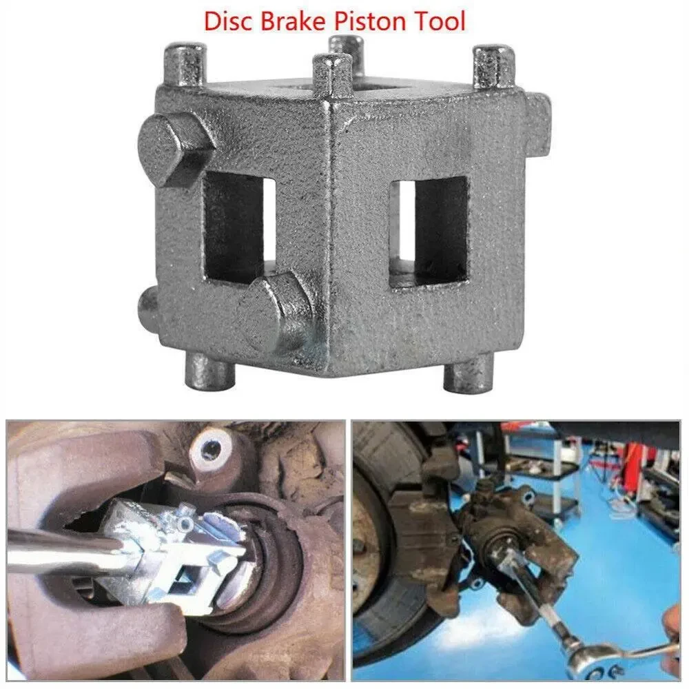 Carbon Steel Rear Disc Brake Piston Cube Tool for Pad Replacement