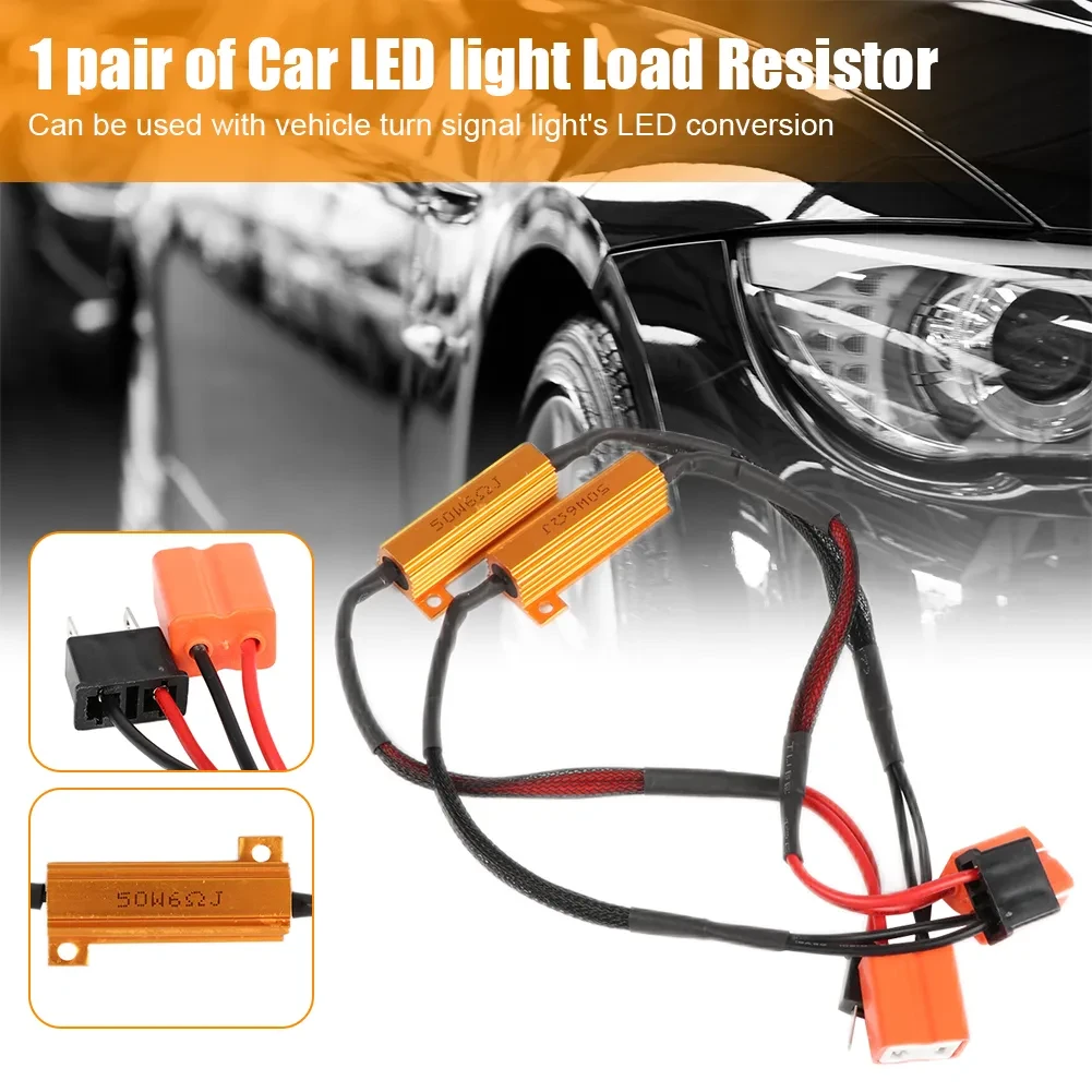 H7 HID LED Turn Signal Resistor Adapter – Dual Pack 50W 6Ω