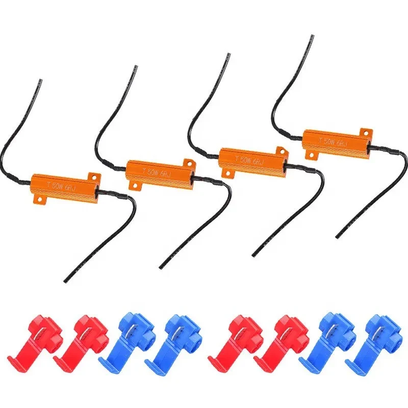 IP67 Aluminum LED Resistor Decoder – 50W Metal Load Kit for Vehicles