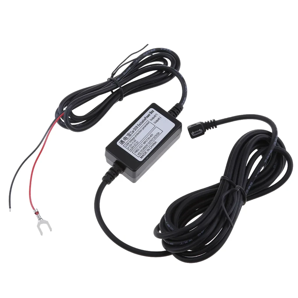 Car DVR Hardwire Kit with Micro USB, Voltage & Overcurrent Protection