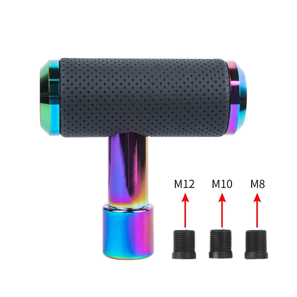 Leather Aero-Style Shift Knob Upgrade for Custom Vehicle Interiors