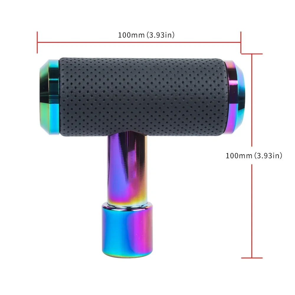 Leather Aero-Style Shift Knob Upgrade for Custom Vehicle Interiors