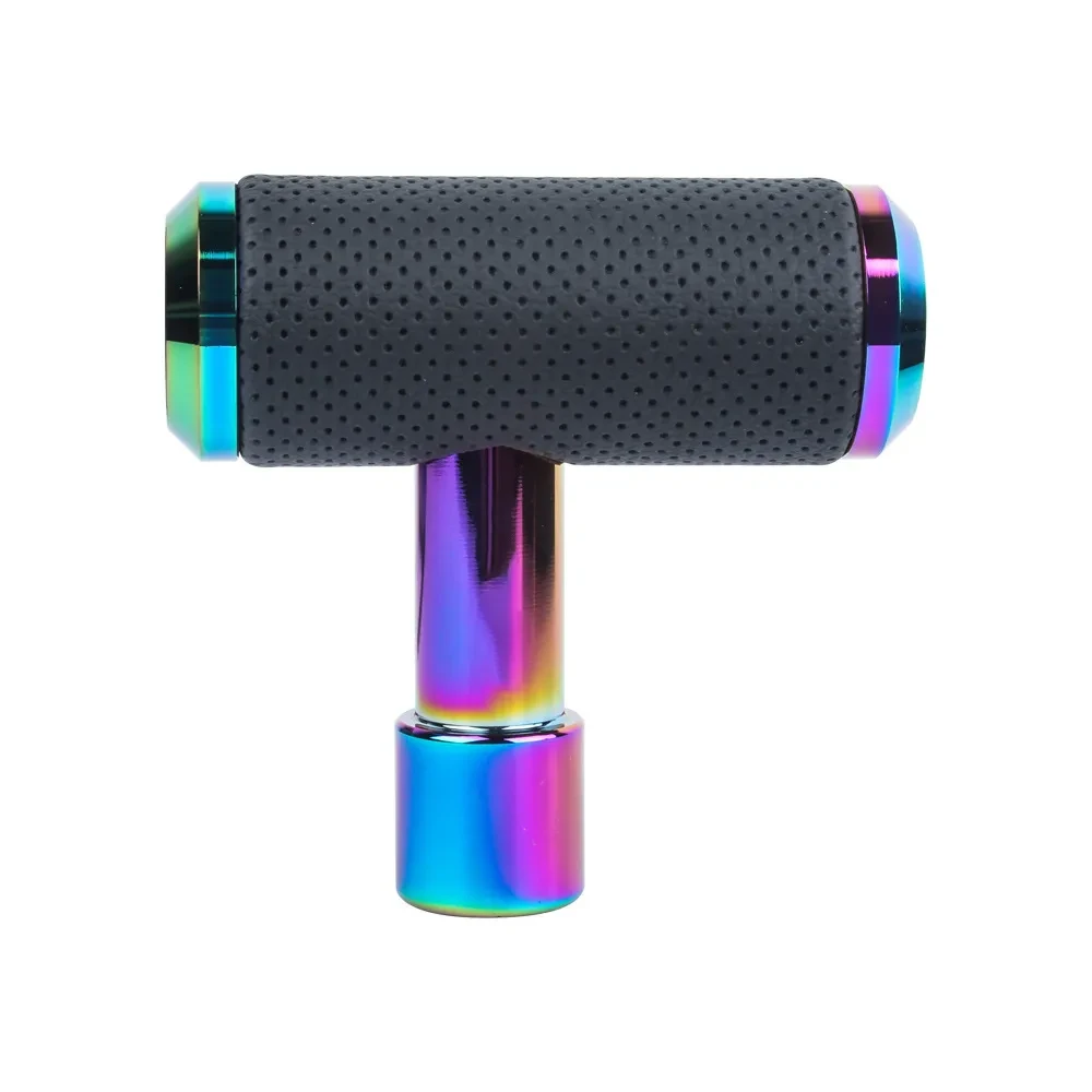 Leather Aero-Style Shift Knob Upgrade for Custom Vehicle Interiors