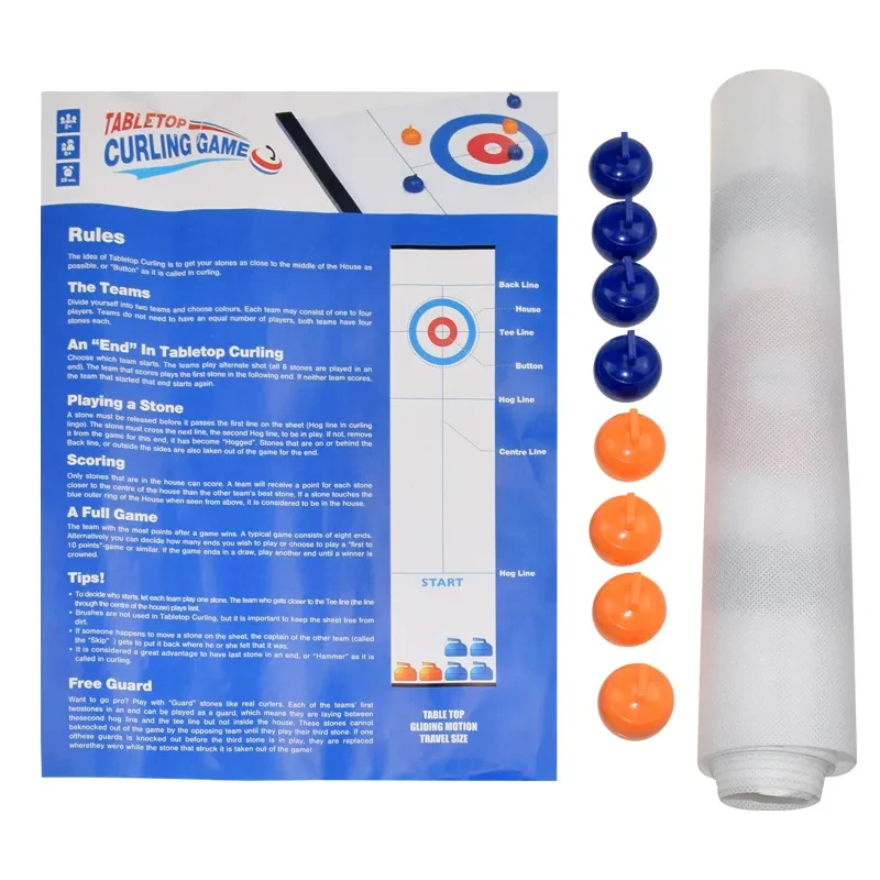 2-in-1 Bowling & Curling Table Game