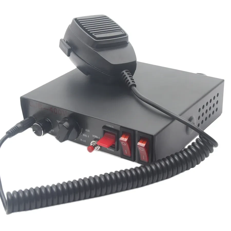 Car Treble Speaker Megaphone – 12V/24V Black Loudspeaker