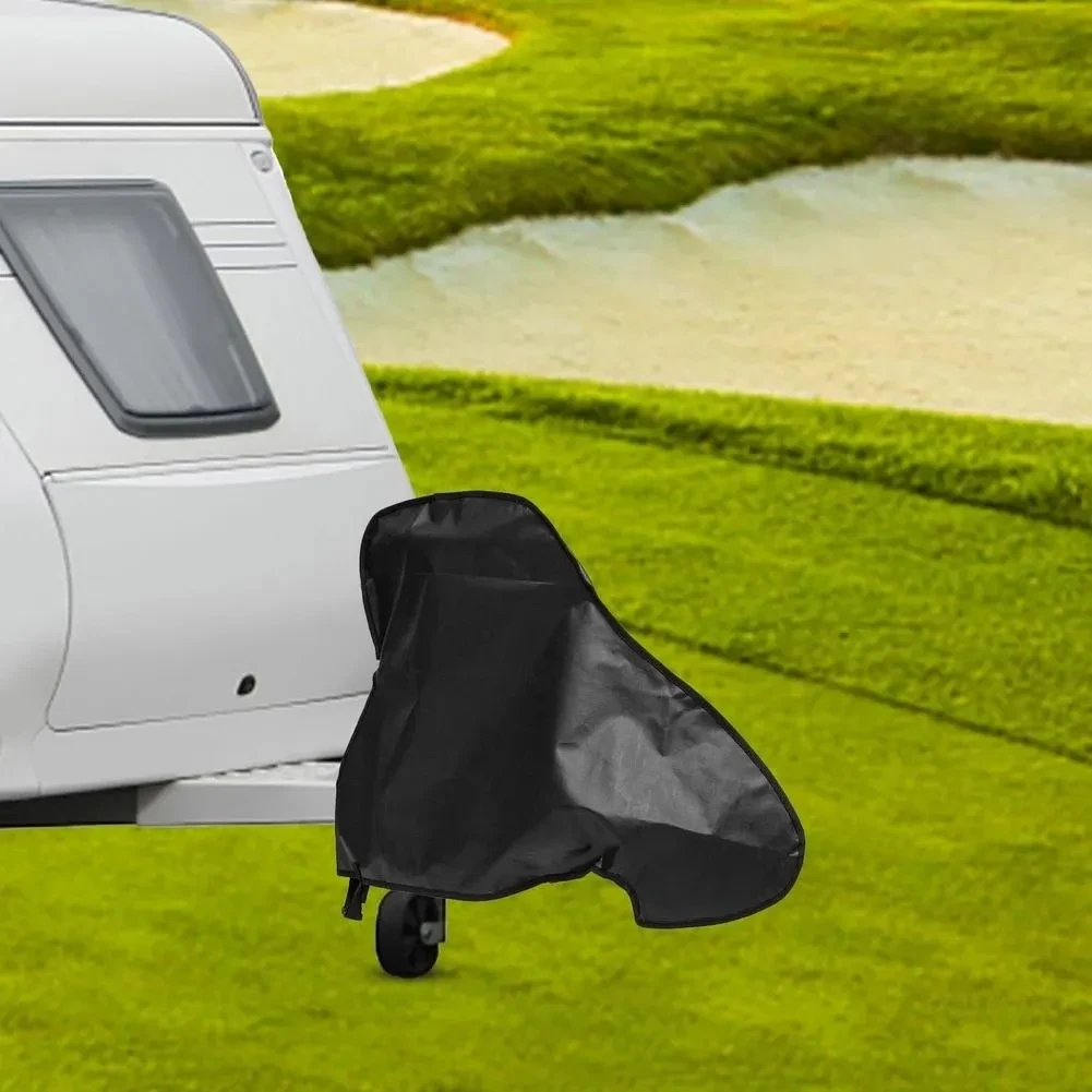 RV Trailer Towing Hook Cover 40×87×62cm Black PVC Protective Case