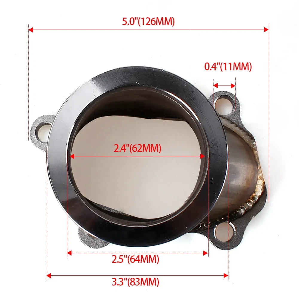 5-Hole Turbocharger Flange Base BOV085 with Stainless Steel Gaskets