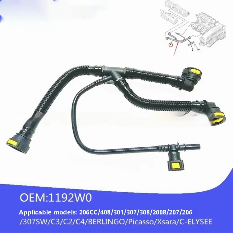 Automobile Crankshaft Ventilation Pipe 1192W0 β Plastic Exhaust Tube