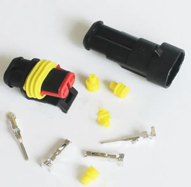 2PIN Waterproof Car Wiring Harness Connector for Xenon & LED Lamps