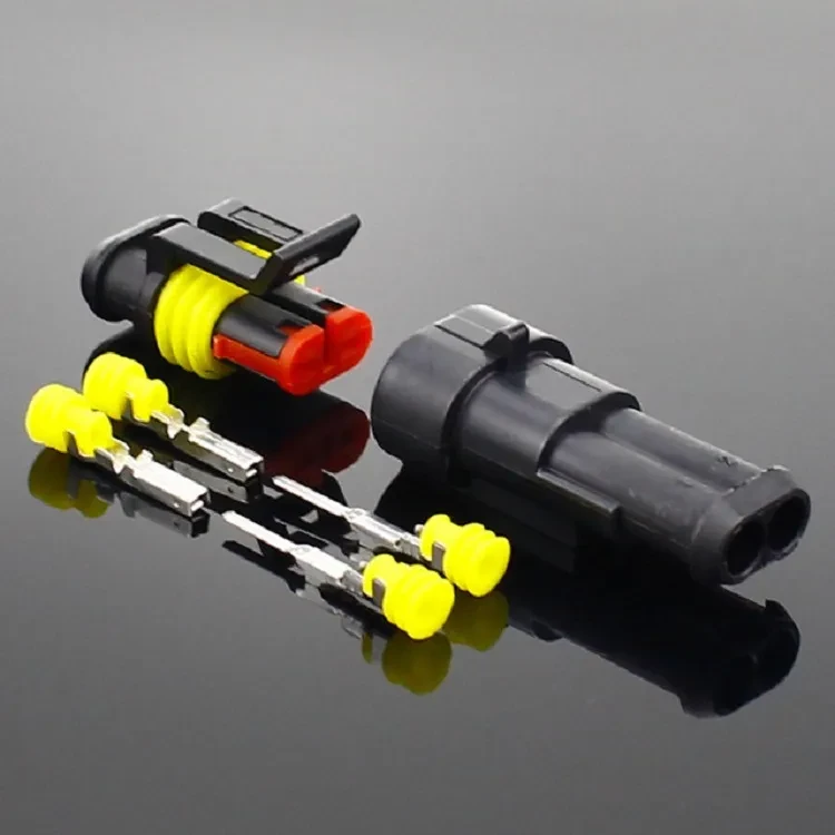 2PIN Waterproof Car Wiring Harness Connector for Xenon & LED Lamps