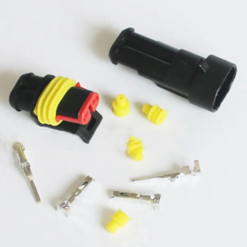 2PIN Waterproof Car Wiring Harness Connector for Xenon & LED Lamps