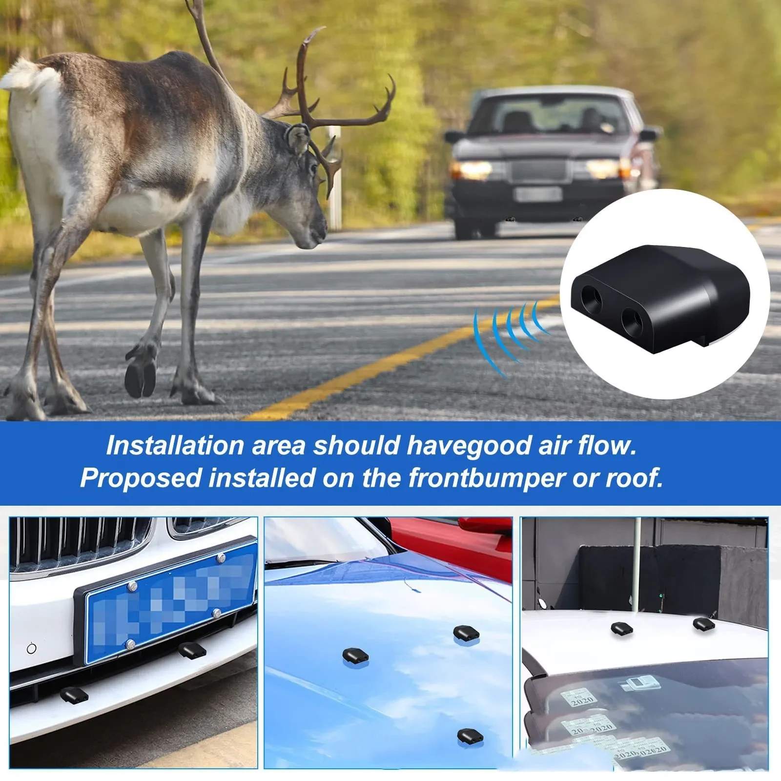 Vehicle Wildlife Alert Horn 4-Pack – ABS Safety Driving Tool