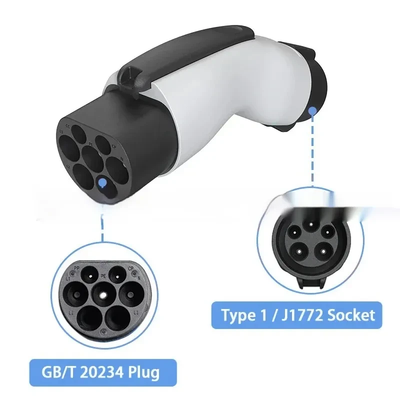 J1772 to GB/T AC Charging Adapter for Electric Vehicle Connection