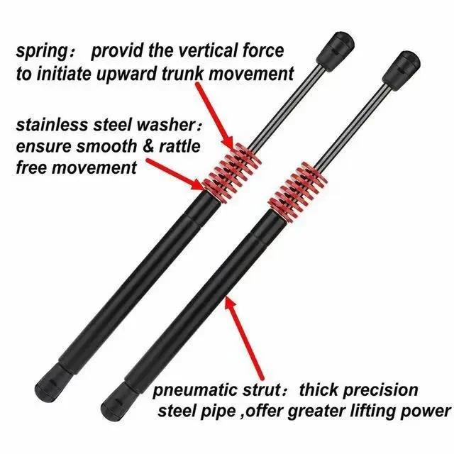 Automatic Car Trunk Gas Spring Support Rod for Smooth Lift 2 Pcs