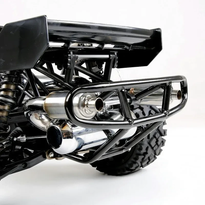 Dual-Row Stainless RC Exhaust Pipe Accessory with Silencer