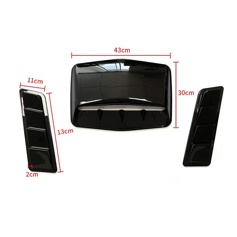 Universal Exterior Windshield Trim & Side Vent Set in Gloss or Carbon