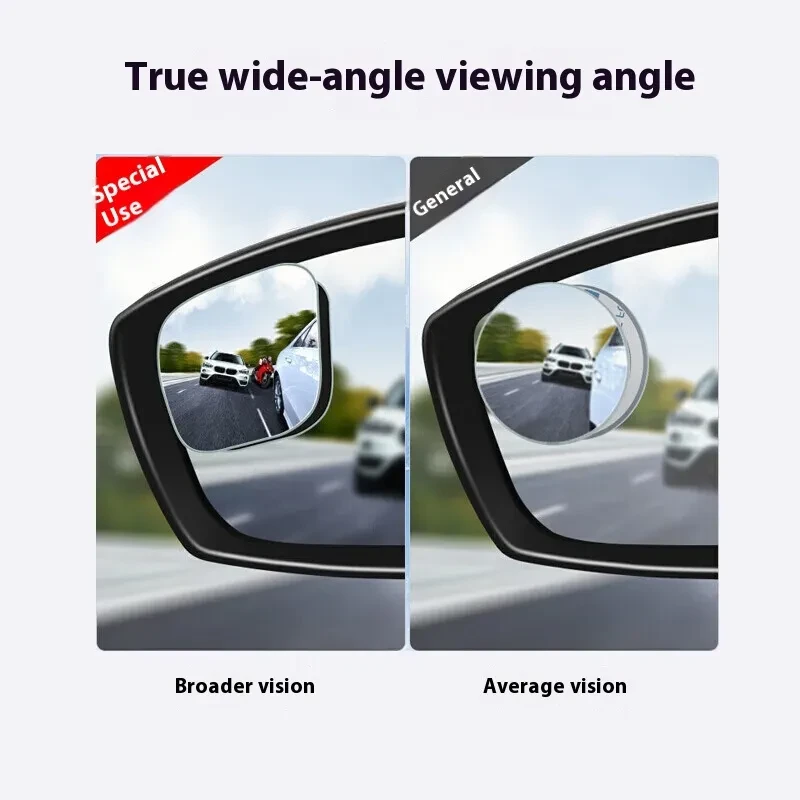 Universal Frameless Small Round Rearview Mirror – One-Pair Set