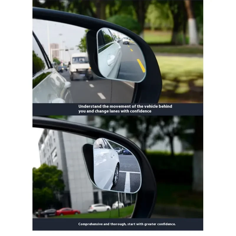 Universal Frameless Small Round Rearview Mirror – One-Pair Set