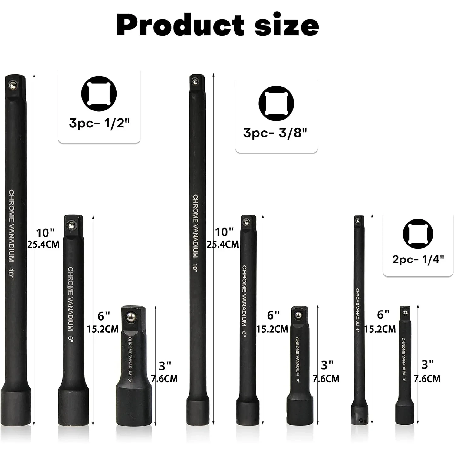 Pneumatic Extension Rod & Sleeve Bar Set for Precision Repair Work