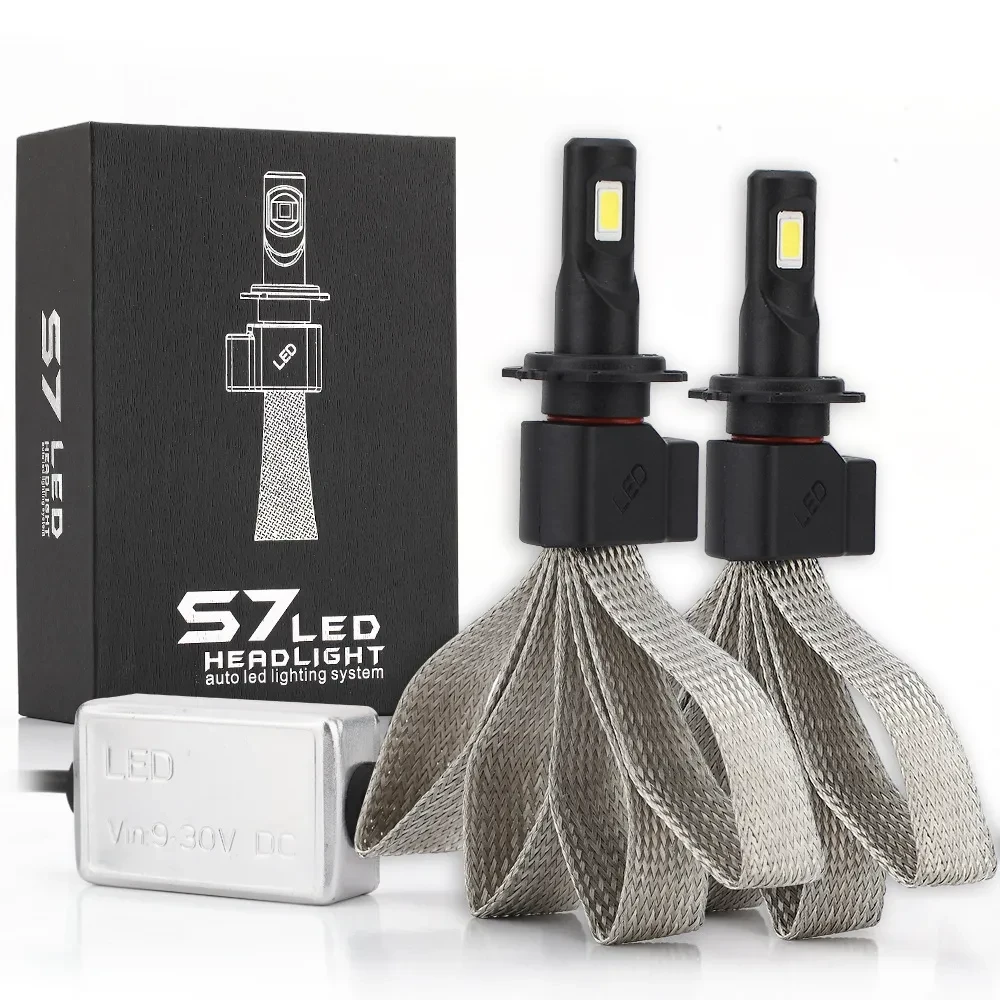 High-Brightness LED Headlight Bulbs – H1 H3 H7 6000K 50,000h