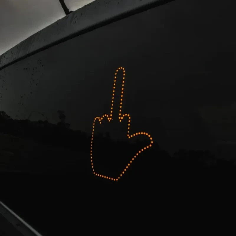 LED Car Gesture Light with Remote – Fun Hand Signal Display Lamp
