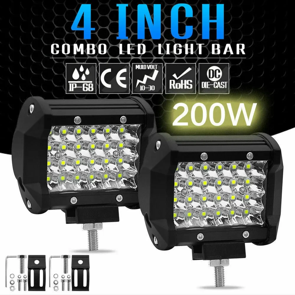 200W LED Off-Road Spotlight | High-Power Cross-Country Roof Lamp