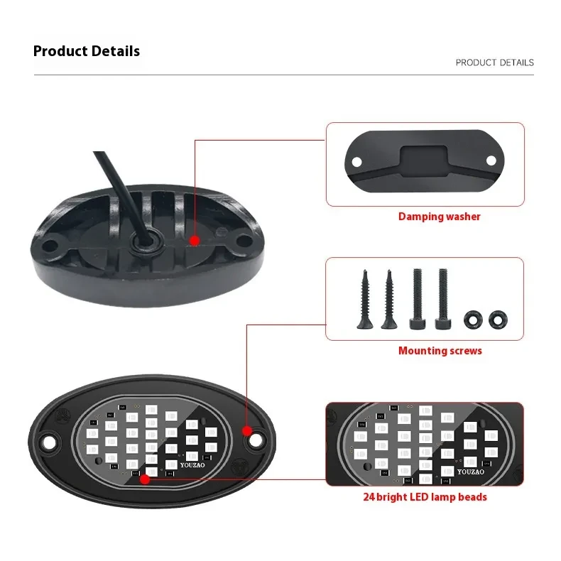 GlowRide 12V Chassis LED | Universal Car Interior Ambience Kit