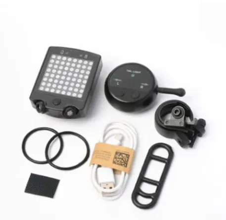 Wireless Remote Bicycle Turn-Signal Tail Light with USB Charging