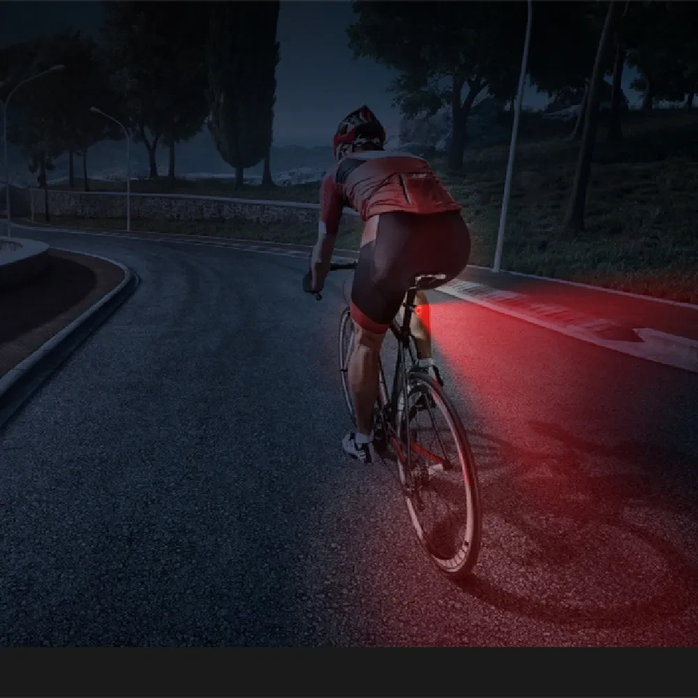 Adaptive Motion-Alert USB Rear Safety Lamp for Bicycles