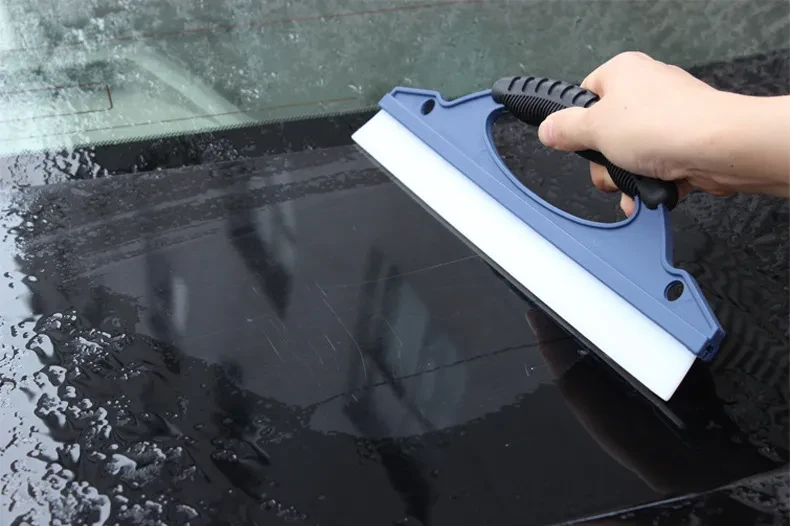 Silicone Car Cleaning Squeegee for Glass & Film – Universal D-Type Wiper