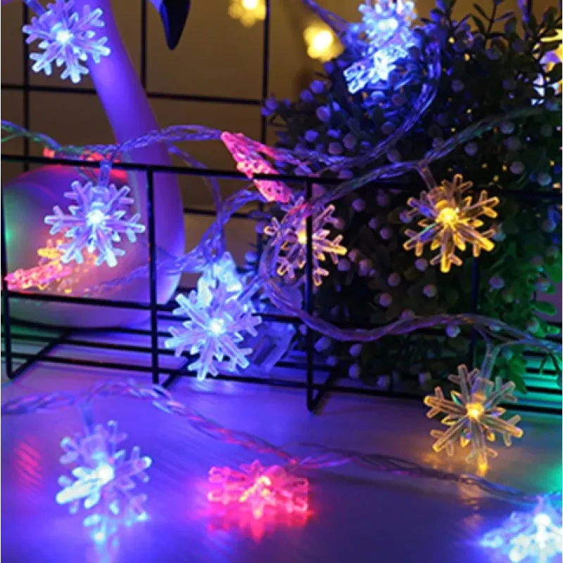 TwinkleStar LED Snowflake String Lights for Indoor and Outdoor Decor