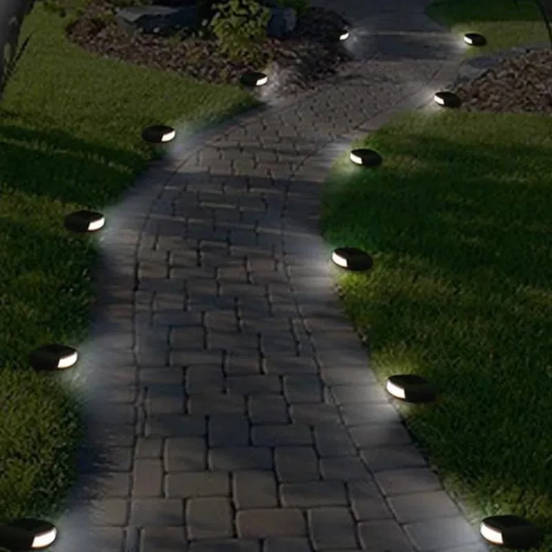 Solar Cobblestone Garden Lamp Waterproof Lawn Pathway Light