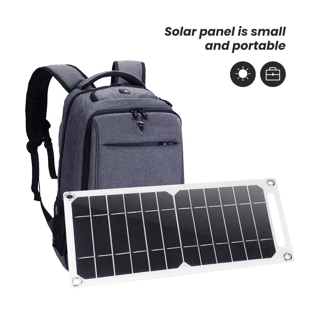 Portable Solar Panel for Backpack Phone Charging