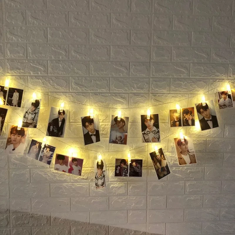 GlowFrame LED Photo String Lights for Wall and Window Display