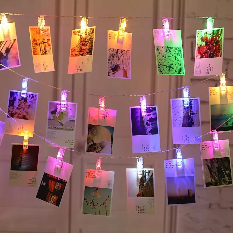 GlowFrame LED Photo String Lights for Wall and Window Display