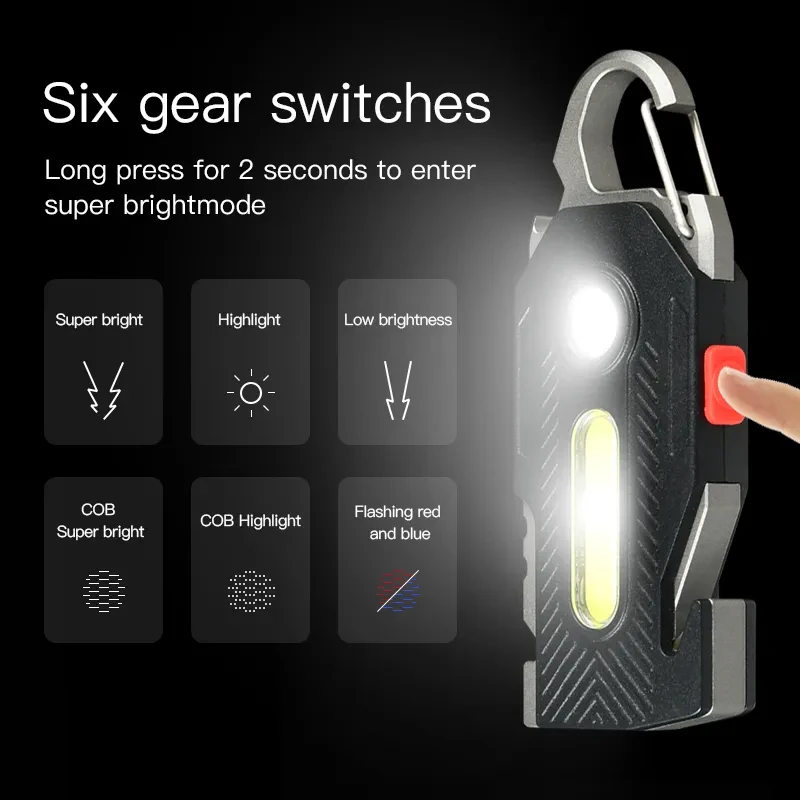 SurvivorKey Multifunctional LED Emergency Light with Keychain Clip